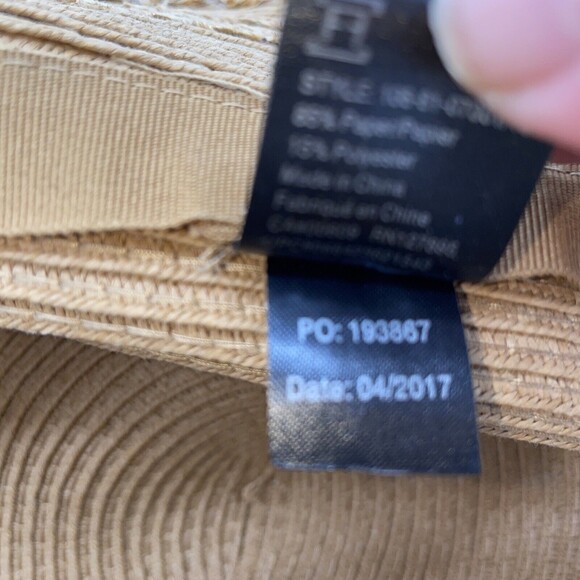 Vintage Rattan Woven Floppy Straw Sun Bucket Beach Hat One Size Light Brown - Picture 8 of 8